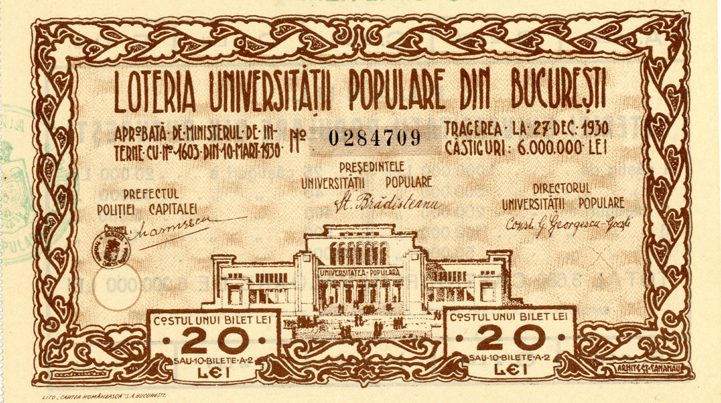 Expoziția „Lumea loteriei românești: de la afacere la binefacere (1837-1989)”