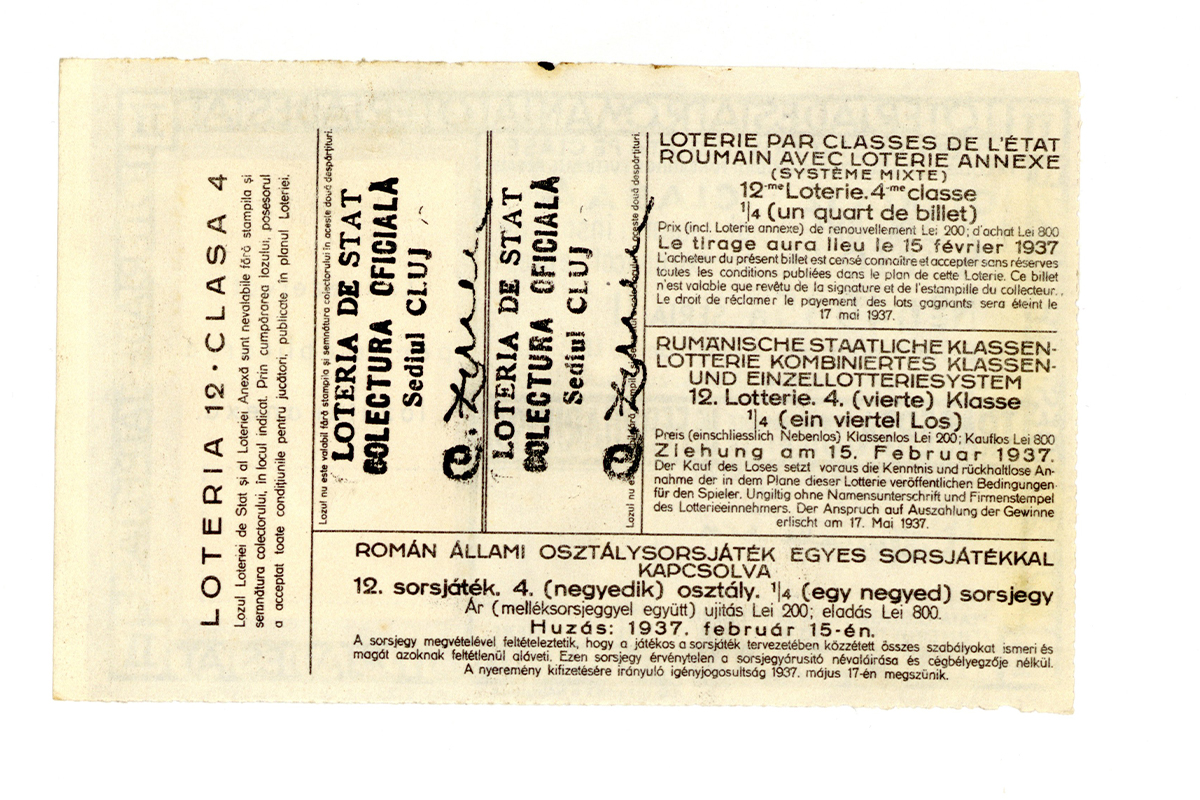 Loteria de stat privileghiată pe clase - Loteria 12, clasa 4, ¼ de loz