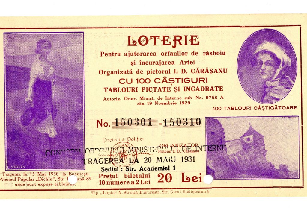 Loterie pentru ajutorarea orfanilor de razboi