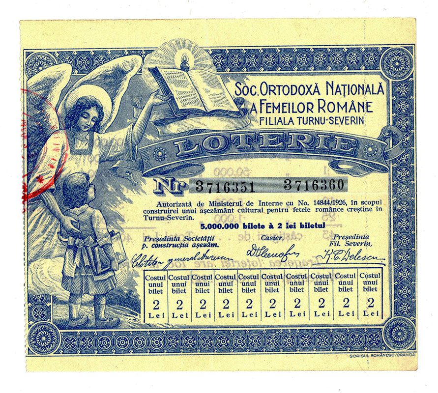 Expozitia cuprinde peste 150 de bilete de loterie, reclame, corespondență, bunuri culturale ce fac parte din Colecția Daniel-Cosmin Obreja.